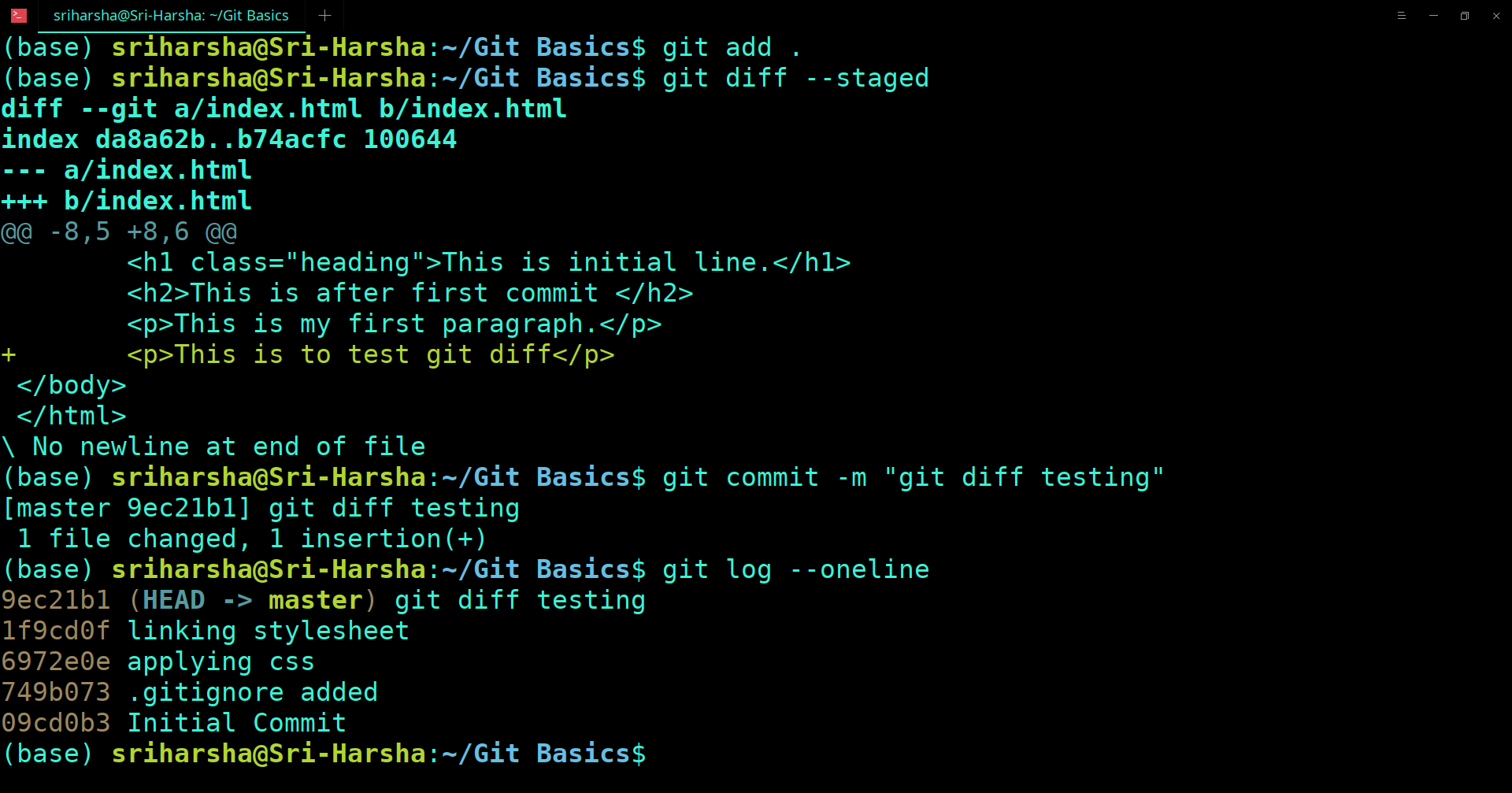GIT STAGED AREA