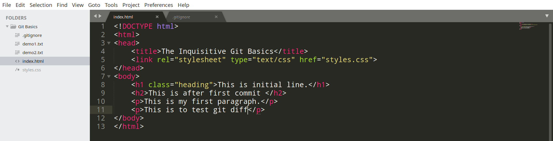 GIT STAGED AREA